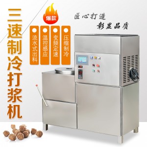 供應(yīng)制冷肉丸打漿機 豬肉丸牛肉丸魚丸調(diào)速打漿機