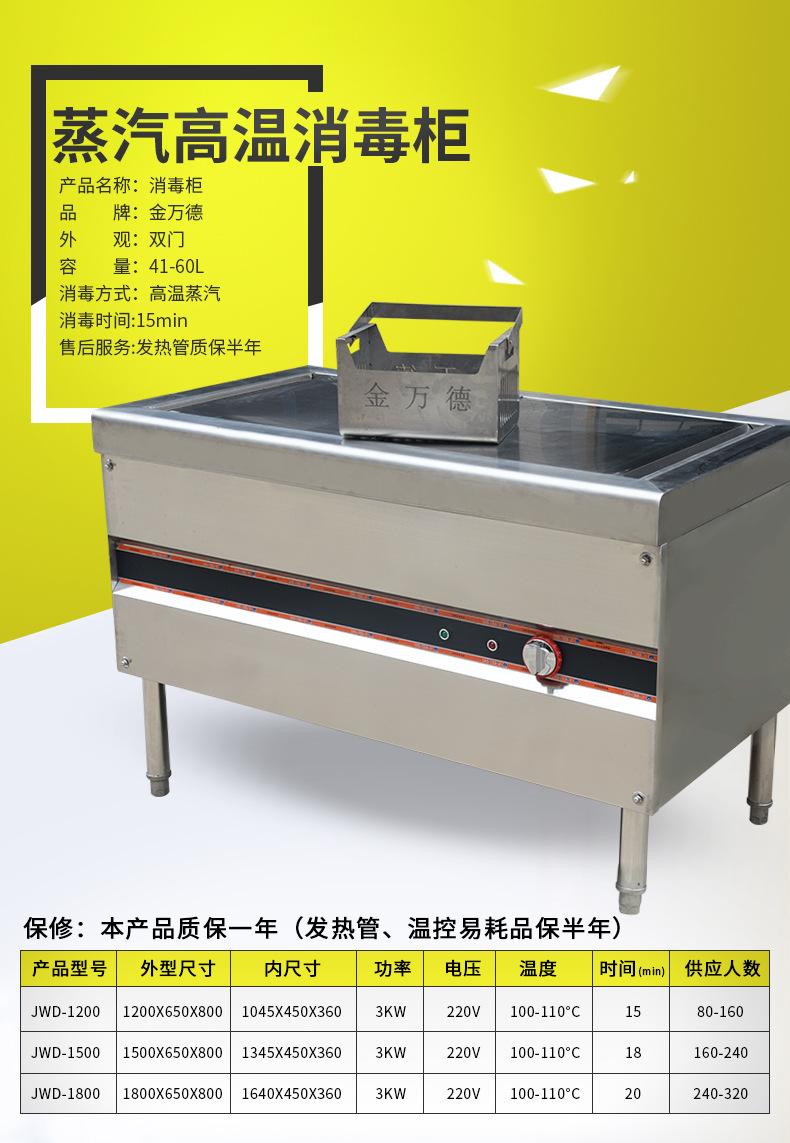 湖南商用廚房不銹鋼雙門(mén)高溫蒸汽碗筷餐具消毒柜生產(chǎn)廠家可定制