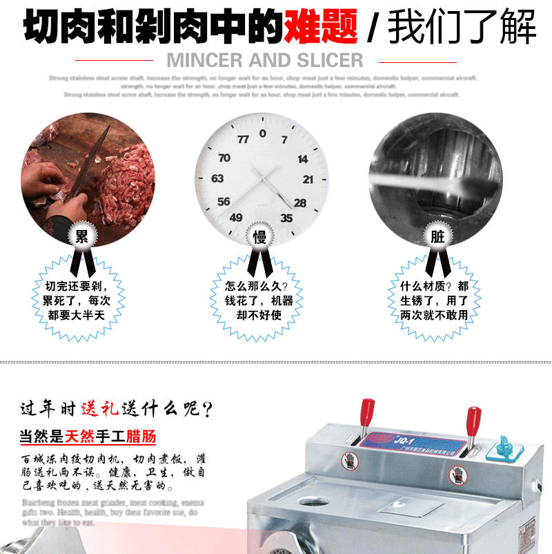 百成JQ-1絞肉機(jī)/切肉機(jī)商用