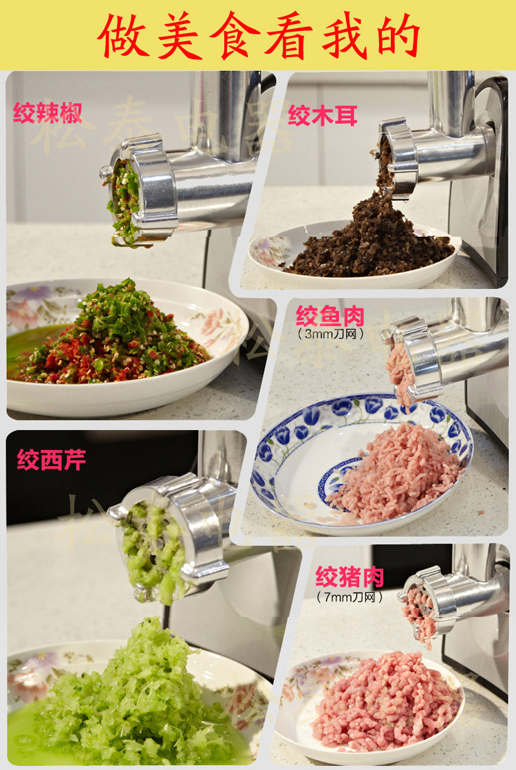 松泰ST-428商用多功能不銹鋼絞肉機(jī)家用電動(dòng)碎肉機(jī)小型灌腸攪肉機(jī)