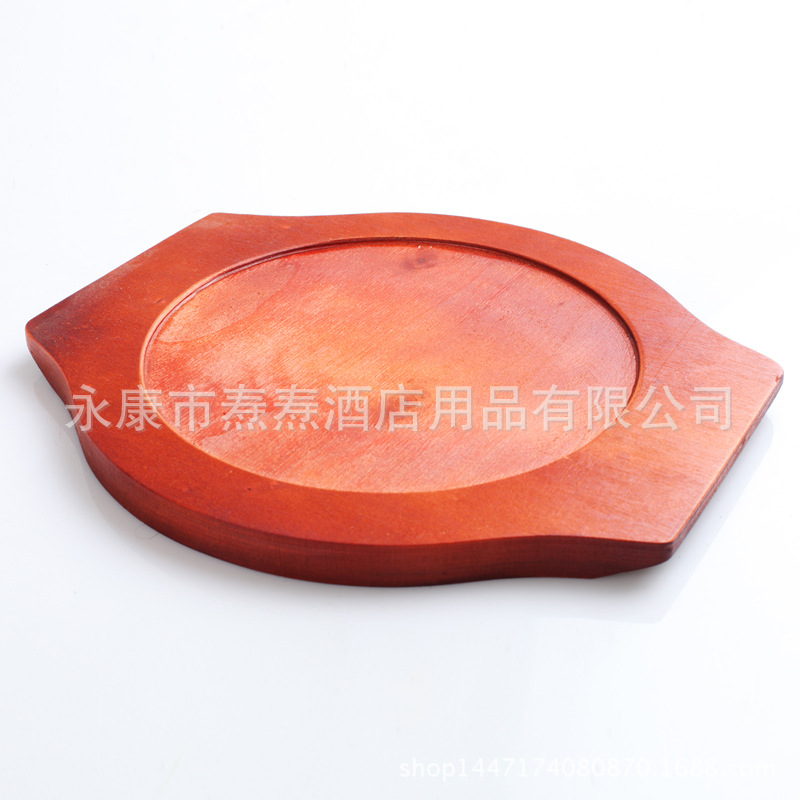 加厚西餐扒盤(pán)鑄鐵麥飯石不粘烤肉盤(pán)牛排盤(pán)淺披薩烤盤(pán)圓形鐵板燒