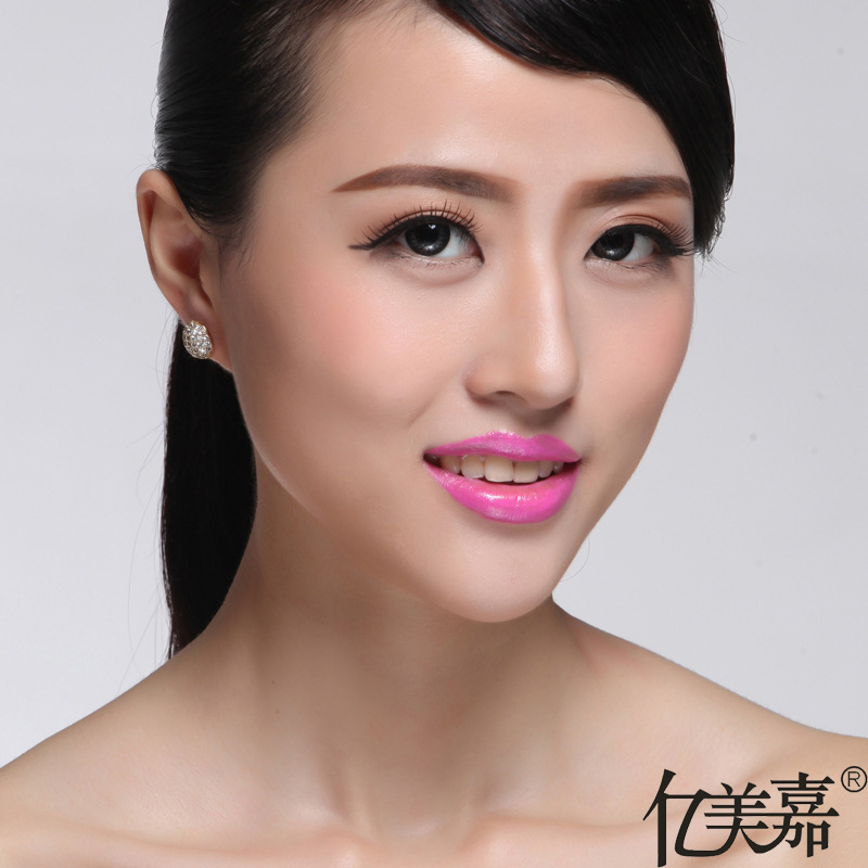 億美嘉 歐美高檔微鑲圓形鋯石耳釘新娘飾品批發 速賣通爆款 外貿