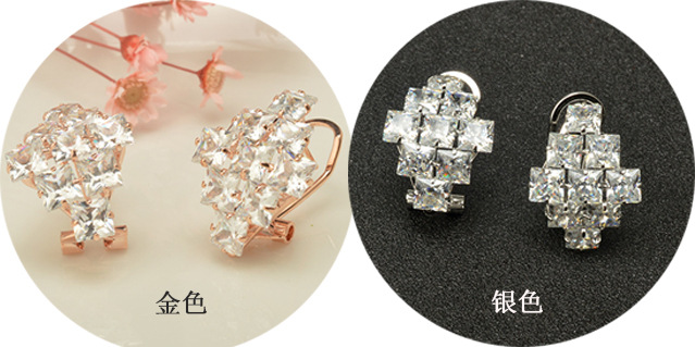 2017新款高檔歐美外貿(mào)鋯石耳環(huán)時(shí)尚防過敏耳飾耳釘廠家批發(fā)