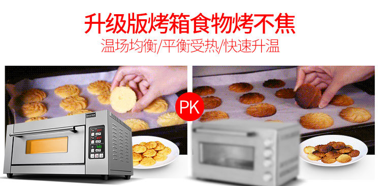 樂(lè)創(chuàng) 烤箱商用烤爐單層一層一盤(pán)蛋糕面包大烘爐微電腦 披薩電烤箱