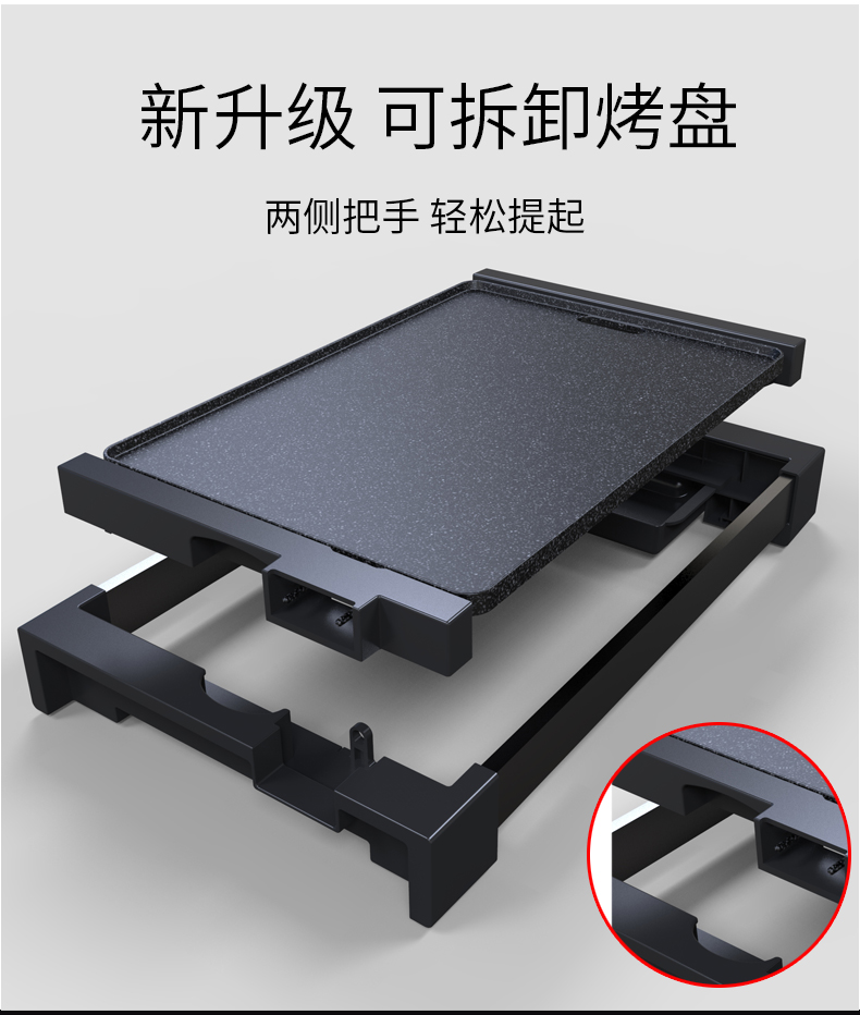 韓式烤盤電烤爐家用無煙燒烤爐多功能紙上烤肉機(jī)盤烤肉鍋