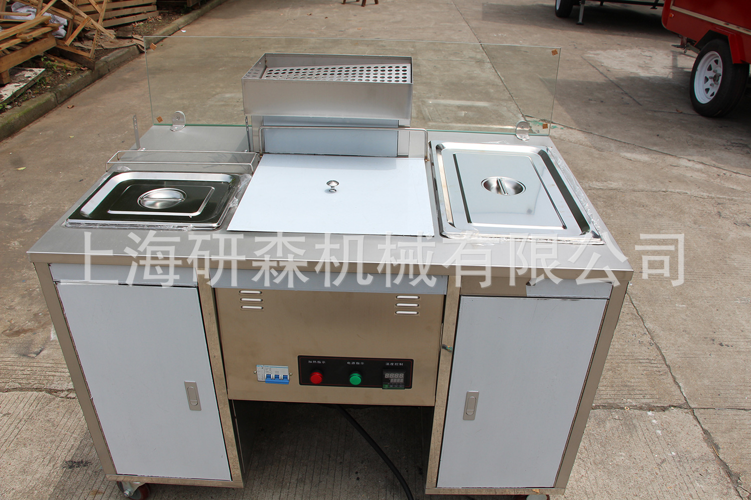 新型高效油炸鍋 加厚耐用自動(dòng)油炸鍋 升溫快雞排工作臺(tái)