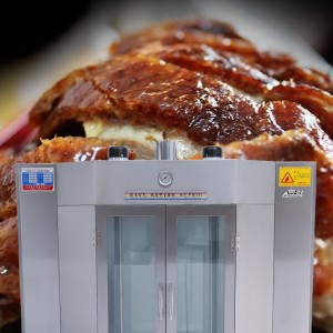 廠家直銷商用燃?xì)饪绝啝t不銹鋼鋼化玻璃全自動(dòng)旋轉(zhuǎn)烤爐烤禽爐批發(fā)