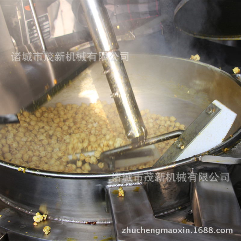 商用大型全自動美式球形 燃?xì)獗谆ǔ村?升溫迅速出鍋快爆米花機(jī)