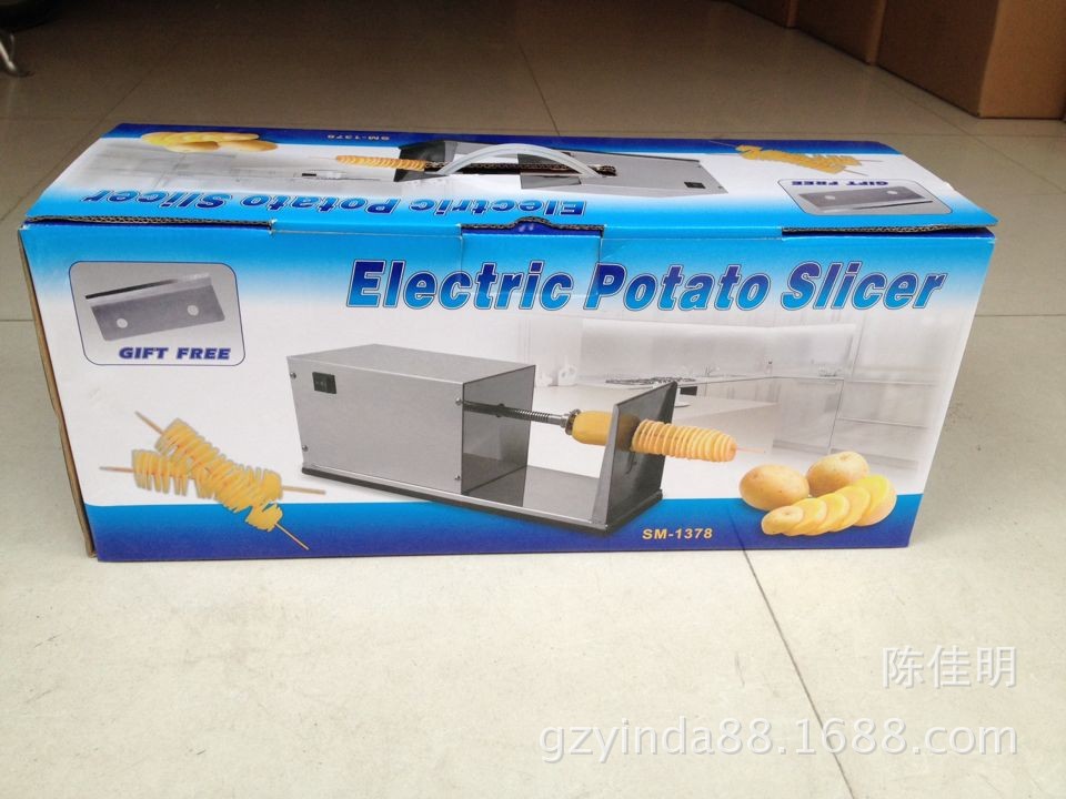 廠家直供 出口商用全自動電動薯塔機 不銹鋼薯片機 龍卷風(fēng)土豆機