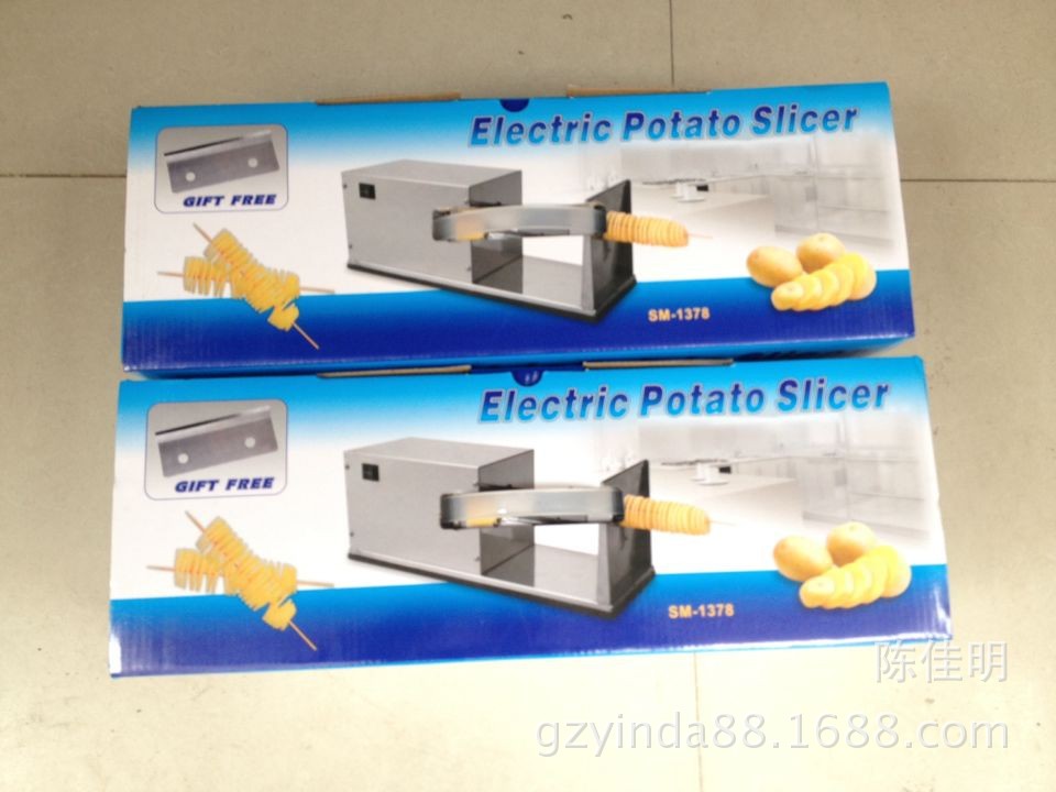 廠家直供 出口商用全自動電動薯塔機 不銹鋼薯片機 龍卷風(fēng)土豆機