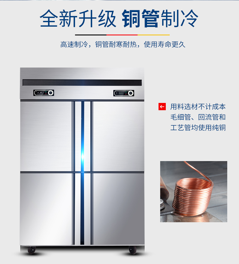 德瑪仕商用立式六門(mén)冰柜商用六門(mén)立式 展示柜 -KCD1.6L6 全冷藏