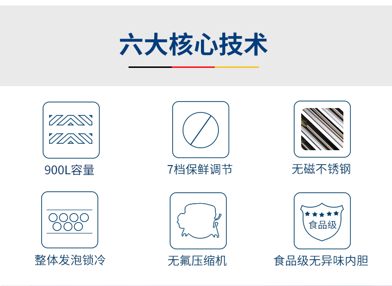 德瑪仕商用立式六門(mén)冰柜商用六門(mén)立式 展示柜 -KCD1.6L6 全冷藏