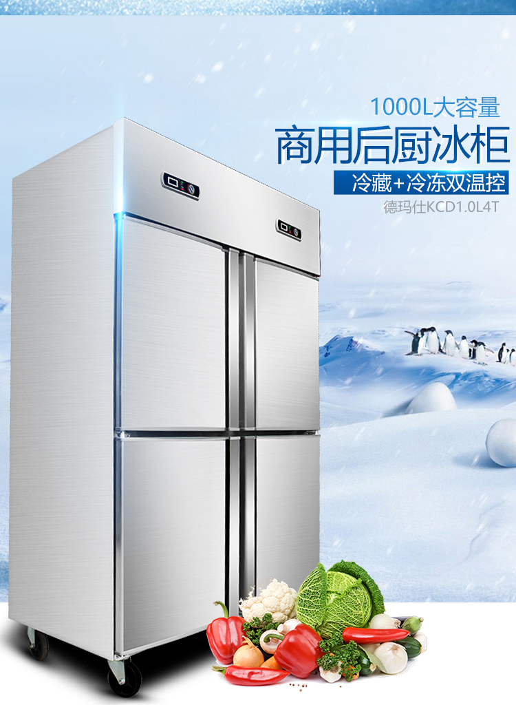 德瑪仕商用立式六門(mén)冰柜商用六門(mén)立式 展示柜 -KCD1.6L6 全冷藏