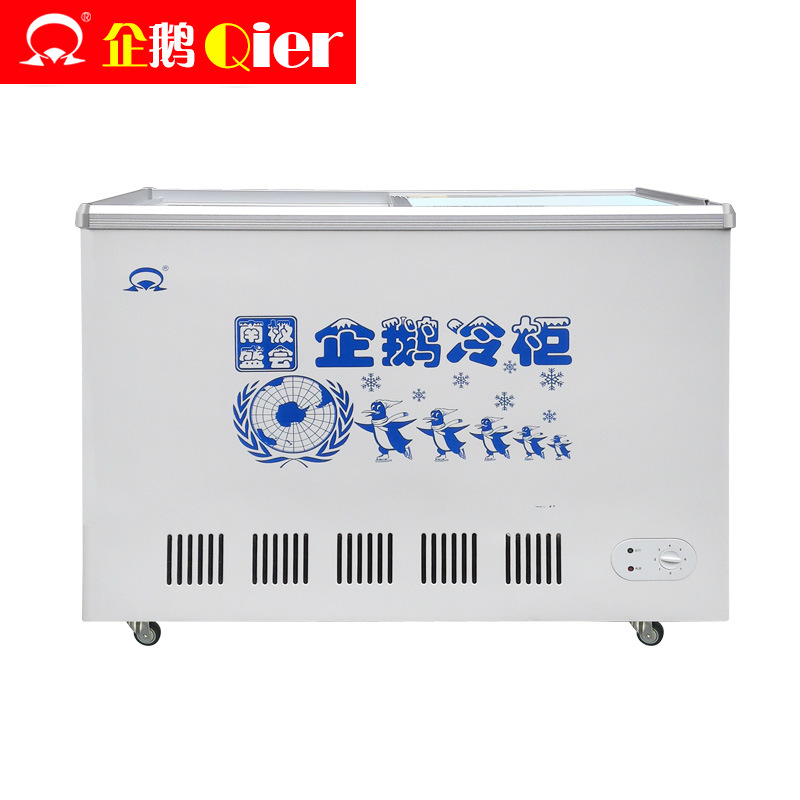 冷柜臥式冰柜便利店展示柜凍柜雪糕冷柜雙溫玻璃門(mén)冷凍冷藏178升