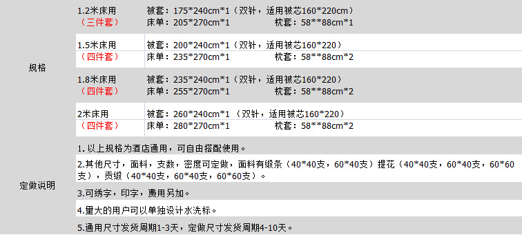 訂做酒店床上四件套全棉加密三公分緞條被套 賓館醫院用品批發