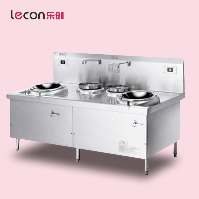 樂創(chuàng)雙頭雙尾小炒灶電磁爐灶大功率商用電磁爐2X12KW炒爐