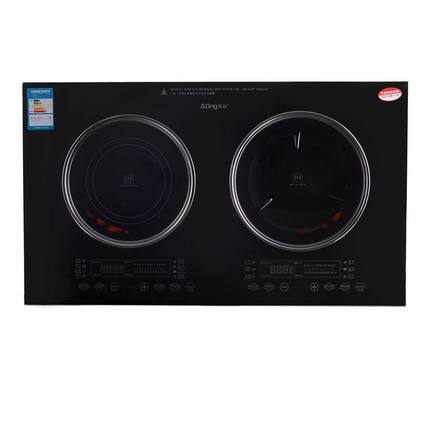 Ating/愛(ài)庭 IHJ35K嵌入式雙頭電磁爐大功率觸屏家用炒菜火鍋凹面
