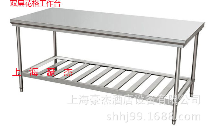 不銹鋼雙移門工作臺工作柜操作臺單通雙通打荷臺拉門 調(diào)理柜