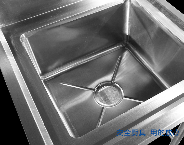 創(chuàng)新廚具 不銹鋼單星水池 廠家直銷 可定制 酒店學(xué)校廚房專用