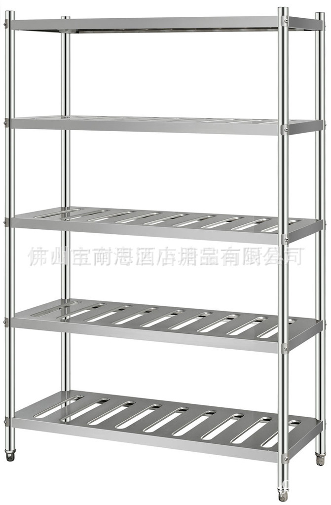 不銹鋼拆裝式四層五層沖孔存放架廚房置物架碗菜架不銹鋼工作臺(tái)架